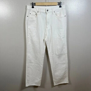 Simon Miller W013 Straight Leg Jeans Size 30 Ivory White High Rise Denim